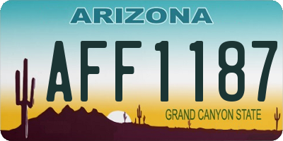 AZ license plate AFF1187