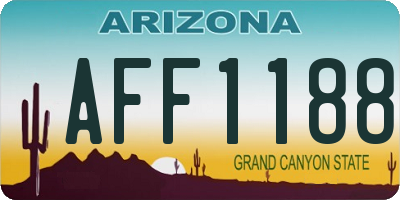 AZ license plate AFF1188