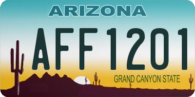 AZ license plate AFF1201