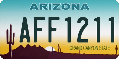 AZ license plate AFF1211
