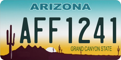 AZ license plate AFF1241