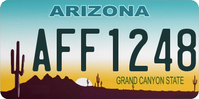 AZ license plate AFF1248