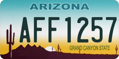 AZ license plate AFF1257