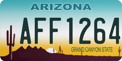 AZ license plate AFF1264