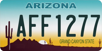 AZ license plate AFF1277