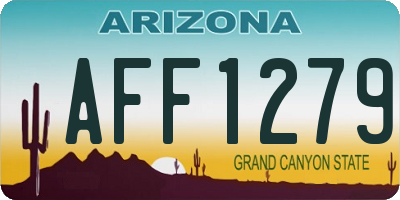 AZ license plate AFF1279