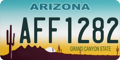 AZ license plate AFF1282