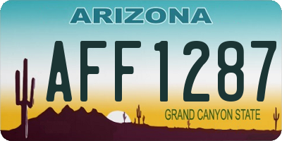 AZ license plate AFF1287