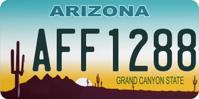 AZ license plate AFF1288