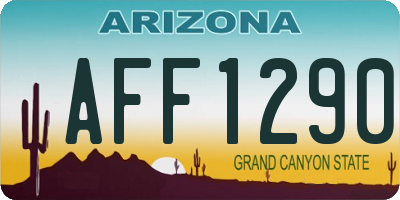 AZ license plate AFF1290