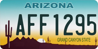 AZ license plate AFF1295