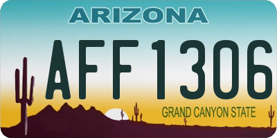 AZ license plate AFF1306