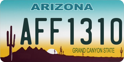 AZ license plate AFF1310