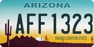 AZ license plate AFF1323