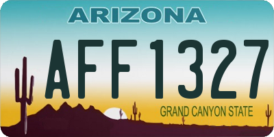 AZ license plate AFF1327