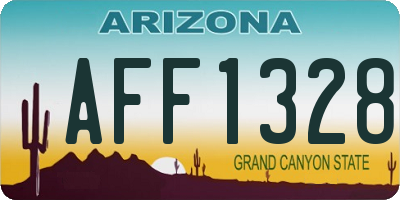 AZ license plate AFF1328
