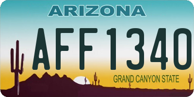 AZ license plate AFF1340