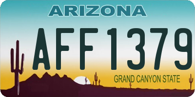 AZ license plate AFF1379
