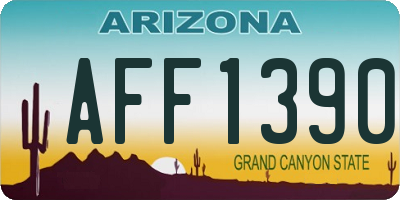 AZ license plate AFF1390