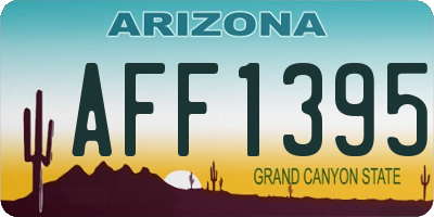 AZ license plate AFF1395