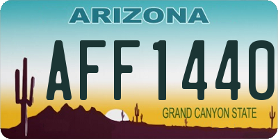 AZ license plate AFF1440