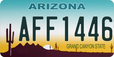 AZ license plate AFF1446