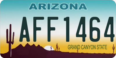 AZ license plate AFF1464