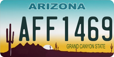 AZ license plate AFF1469