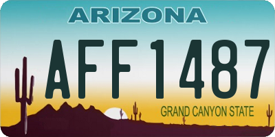 AZ license plate AFF1487