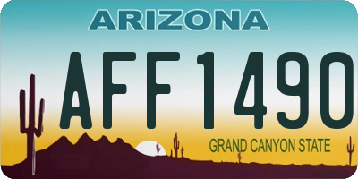 AZ license plate AFF1490