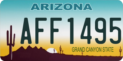 AZ license plate AFF1495