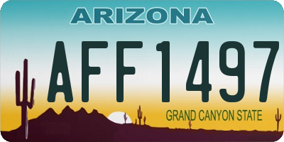 AZ license plate AFF1497
