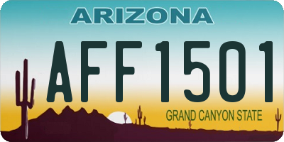 AZ license plate AFF1501
