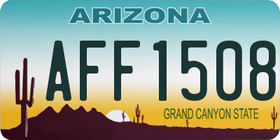 AZ license plate AFF1508