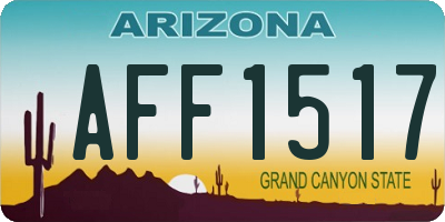 AZ license plate AFF1517