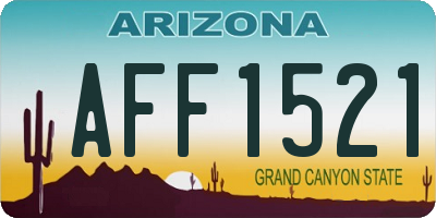 AZ license plate AFF1521