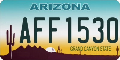 AZ license plate AFF1530