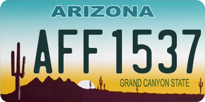 AZ license plate AFF1537