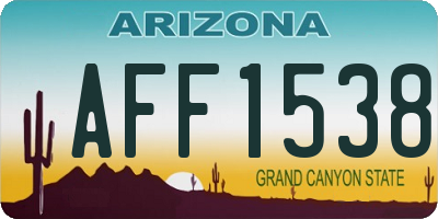 AZ license plate AFF1538