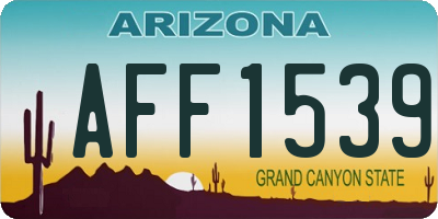 AZ license plate AFF1539