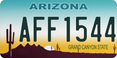 AZ license plate AFF1544