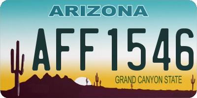 AZ license plate AFF1546