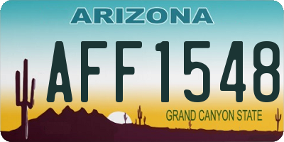 AZ license plate AFF1548