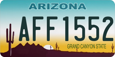 AZ license plate AFF1552