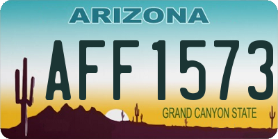 AZ license plate AFF1573