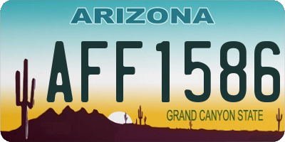 AZ license plate AFF1586