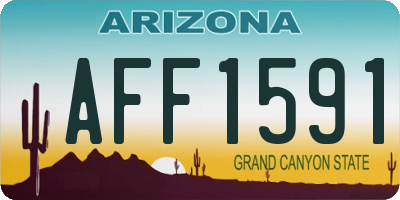 AZ license plate AFF1591