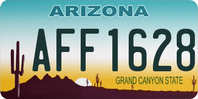 AZ license plate AFF1628