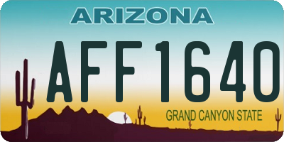 AZ license plate AFF1640
