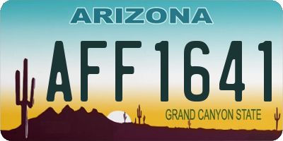 AZ license plate AFF1641